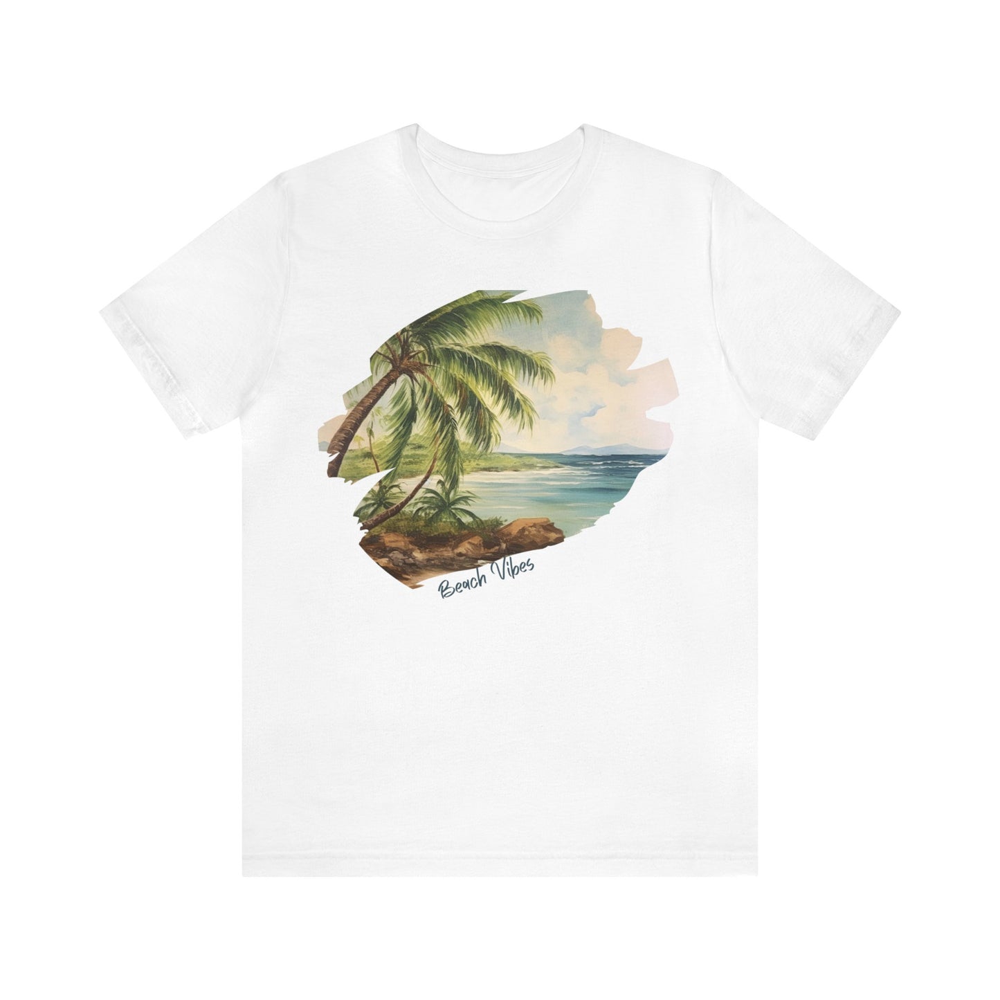 Beach tshirt, Palm Tree tshirt, Gift for Mom, Gift for Grandma, Seascape tshirt, Unisex tshirt, Mothers Day, Beach Vibes, Beach Vibes tshirt