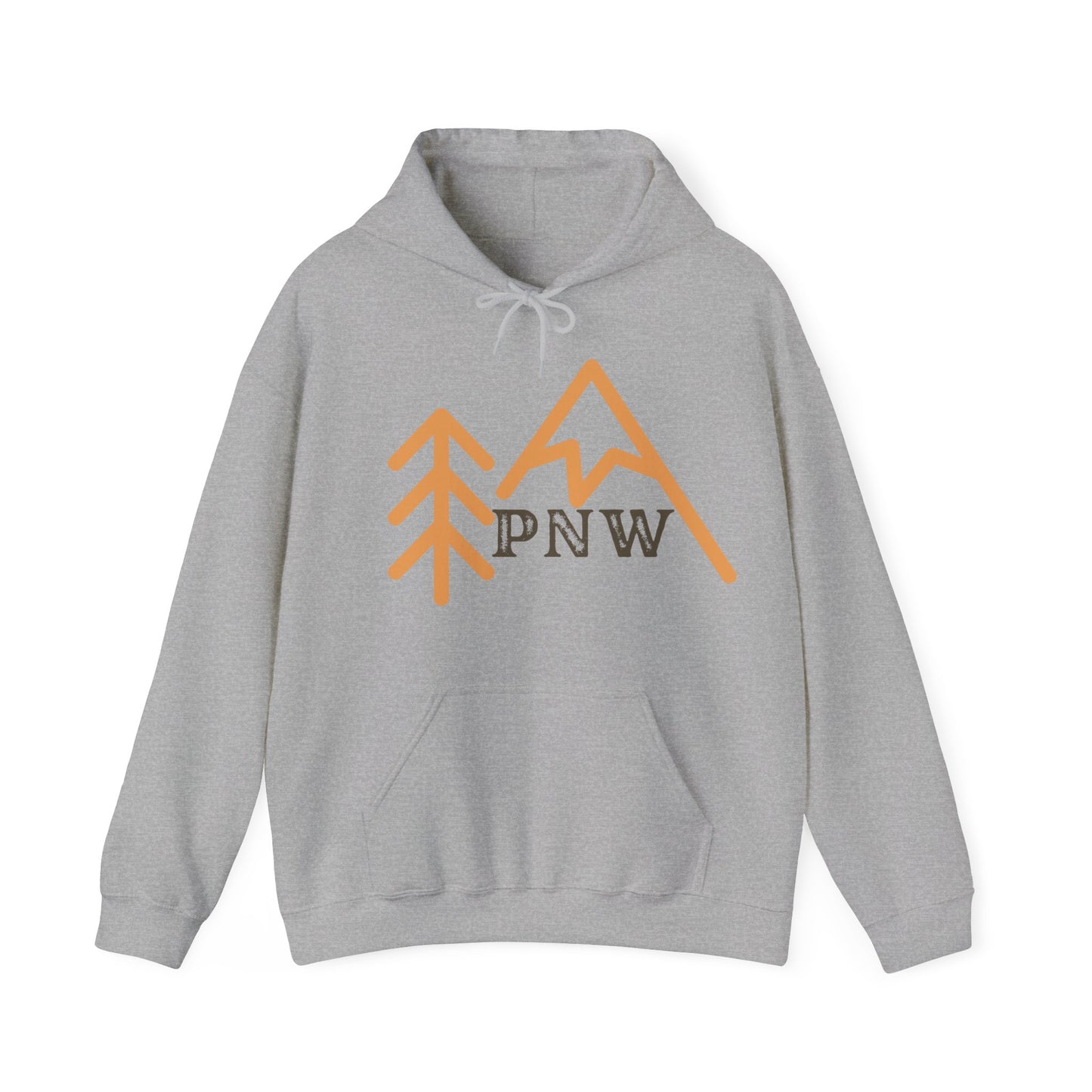 PNW tree & mountain hoodie, mountain hoodie, Pacific Northwest Hoodie, Unisex, Gift for Mom, Gift for Dad, Sweatshirt, Hoodie, PNW