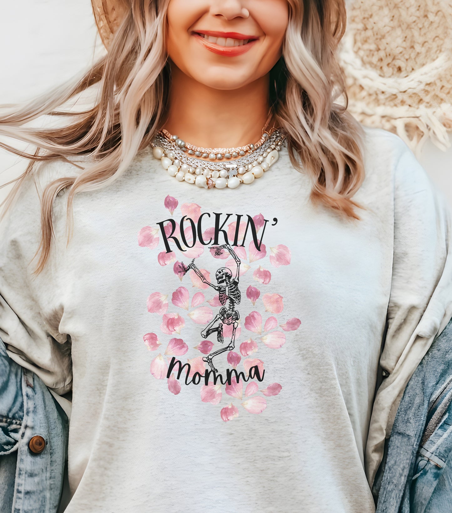 Rockin' Momma, Skeleton T Shirt, Mom tshirt, Mother tshirt, Gift for Mom, Funny tshirt, Unisex tshirt, Mothers Day, Mothers Day Gift