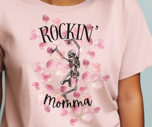 Rockin' Momma, Skeleton T Shirt, Mom tshirt, Mother tshirt, Gift for Mom, Funny tshirt, Unisex tshirt, Mothers Day, Mothers Day Gift