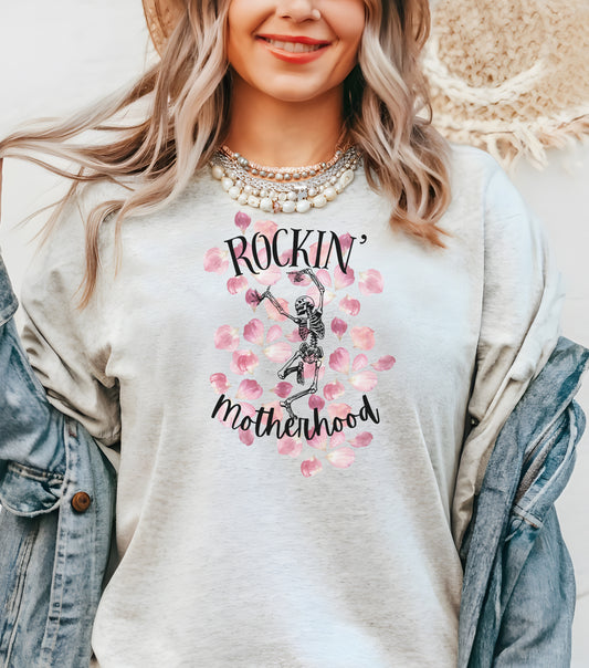 Mom tshirt, Mom skeleton tshirt, Gift for Mom, Gift for Grandma, Skeleton tshirt, Unisex tshirt, Mothers Day, Rocking Mother, Motherhood tshirt