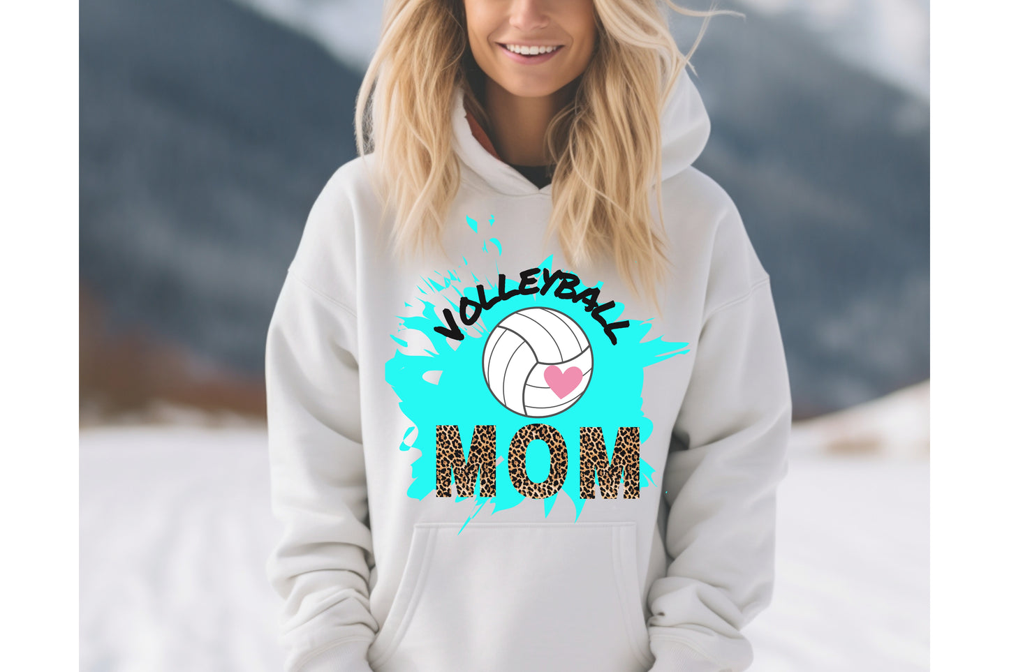 Volleyball Mom Hooded Sweatshirt, Volleyball Sweatshirts,  Volleyball Mom Sweatshirt, Volleyball Hoodie Sweatshirt